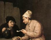 阿德里安 扬斯 范 奥斯塔德 : Piping and Drinking in the Tavern